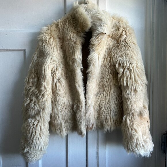 Restir Shearling Mouton Beige Cream Jacket Japanese Brand - Picture 3 of 3